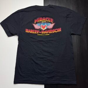 Harley Davidson Shirt Titusville Florida Black Short Sleeve Shirt Men’s LARGE